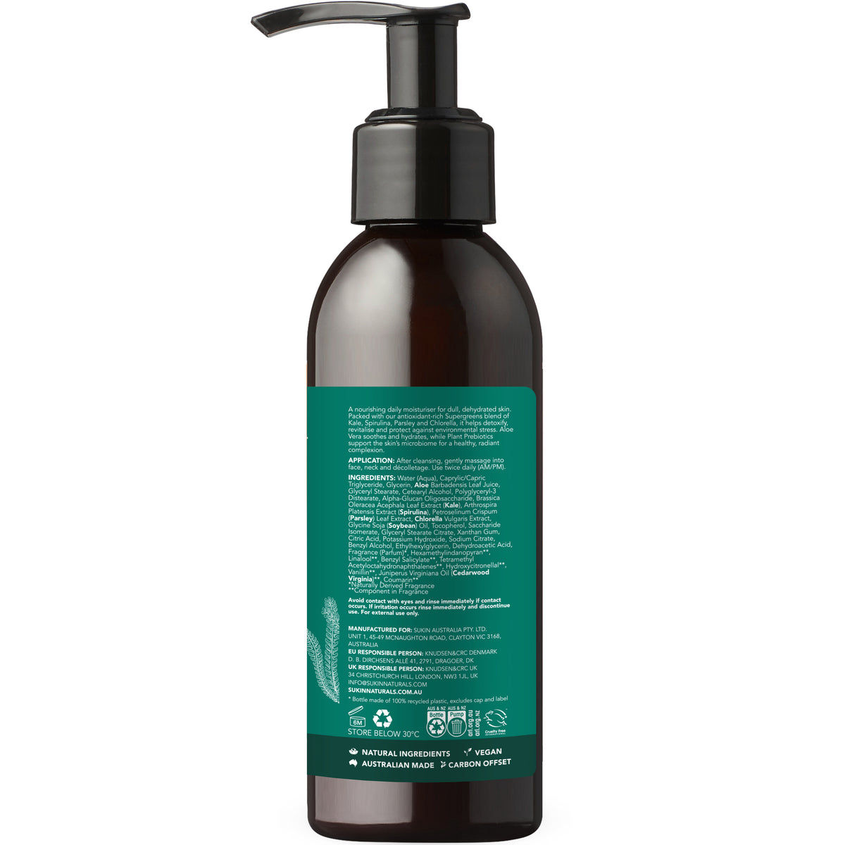 SUKIN SUPERGREENS NUTRIENT RICH MOISTURISER 125ML