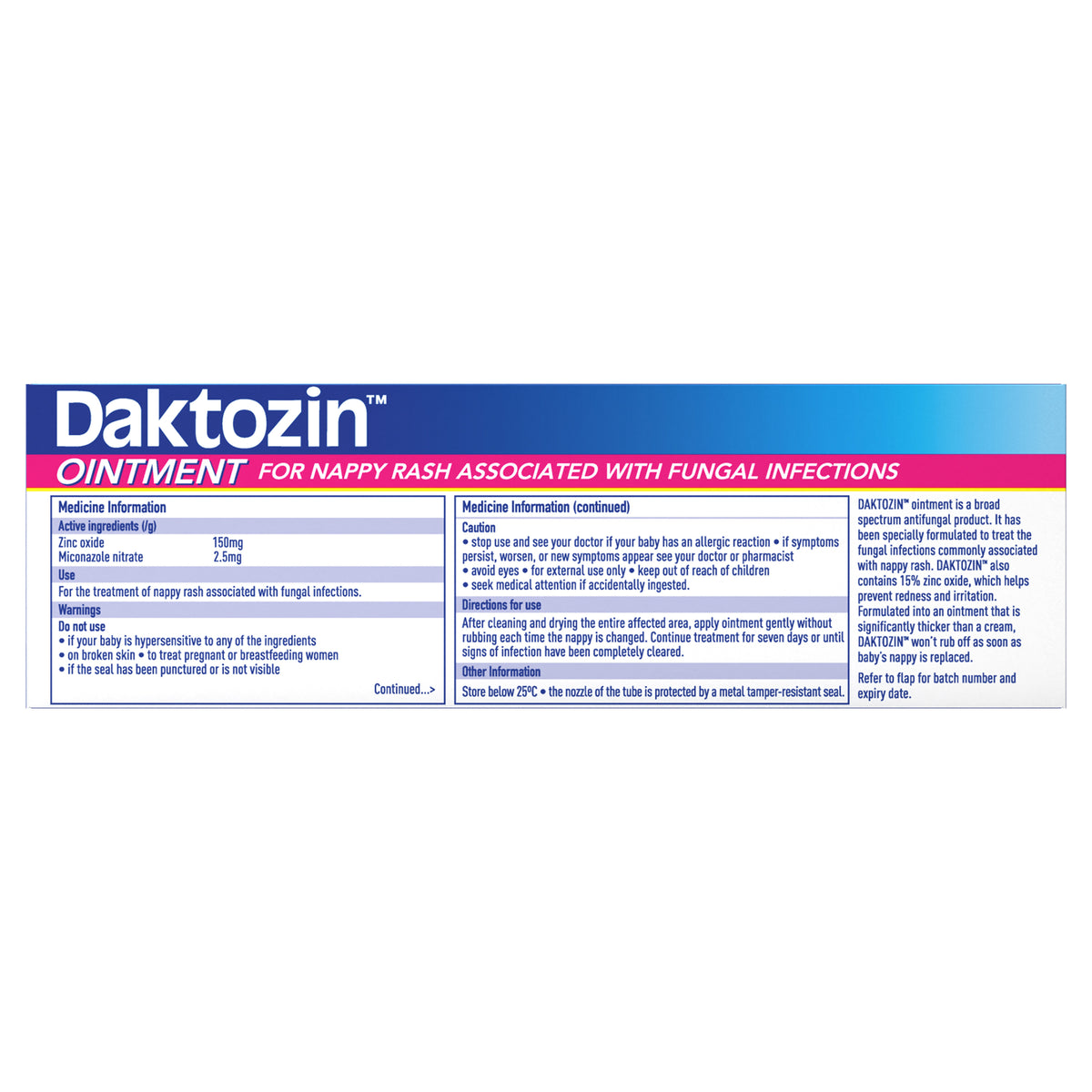 DAKTARIN Daktozin Ointment Cream 90g