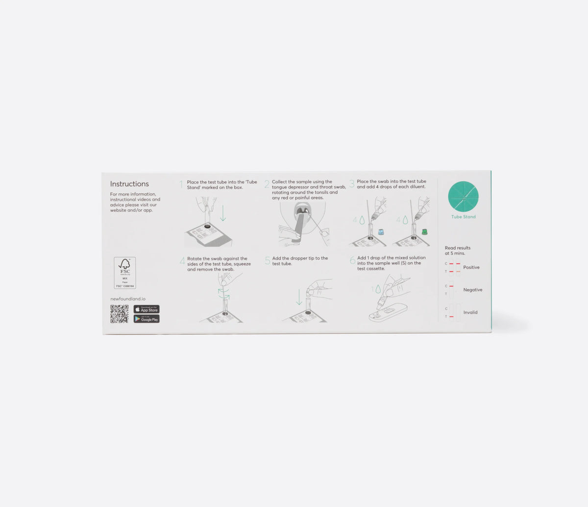 NewFoundLand Strep A Self Test Kit 1pk