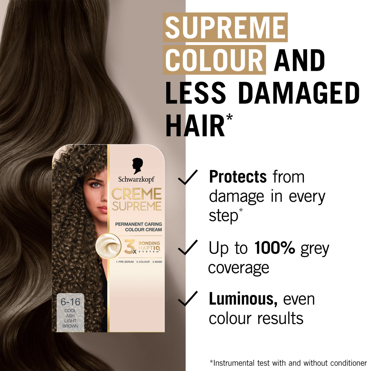 Schwarzkopf Creme Supreme 6-16 Cool Ash Light Brown