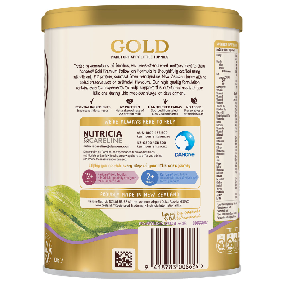 Karicare Gold+ A2 S2 Follow On 900g