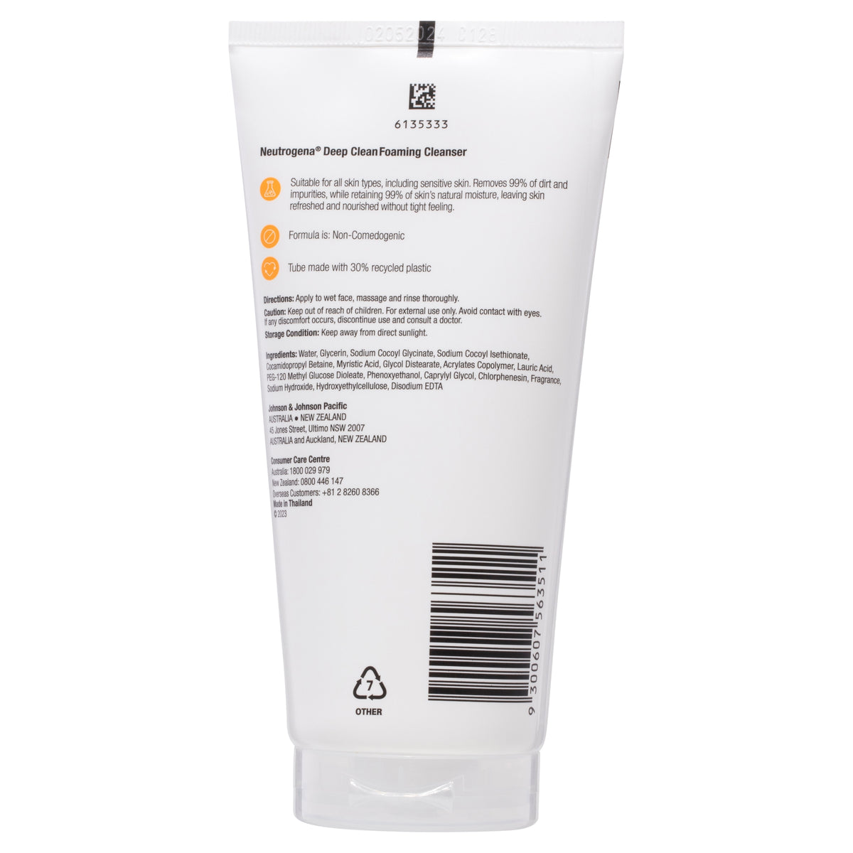 Neutrogena Deep Clean Gentle Foam Cleanser 150g