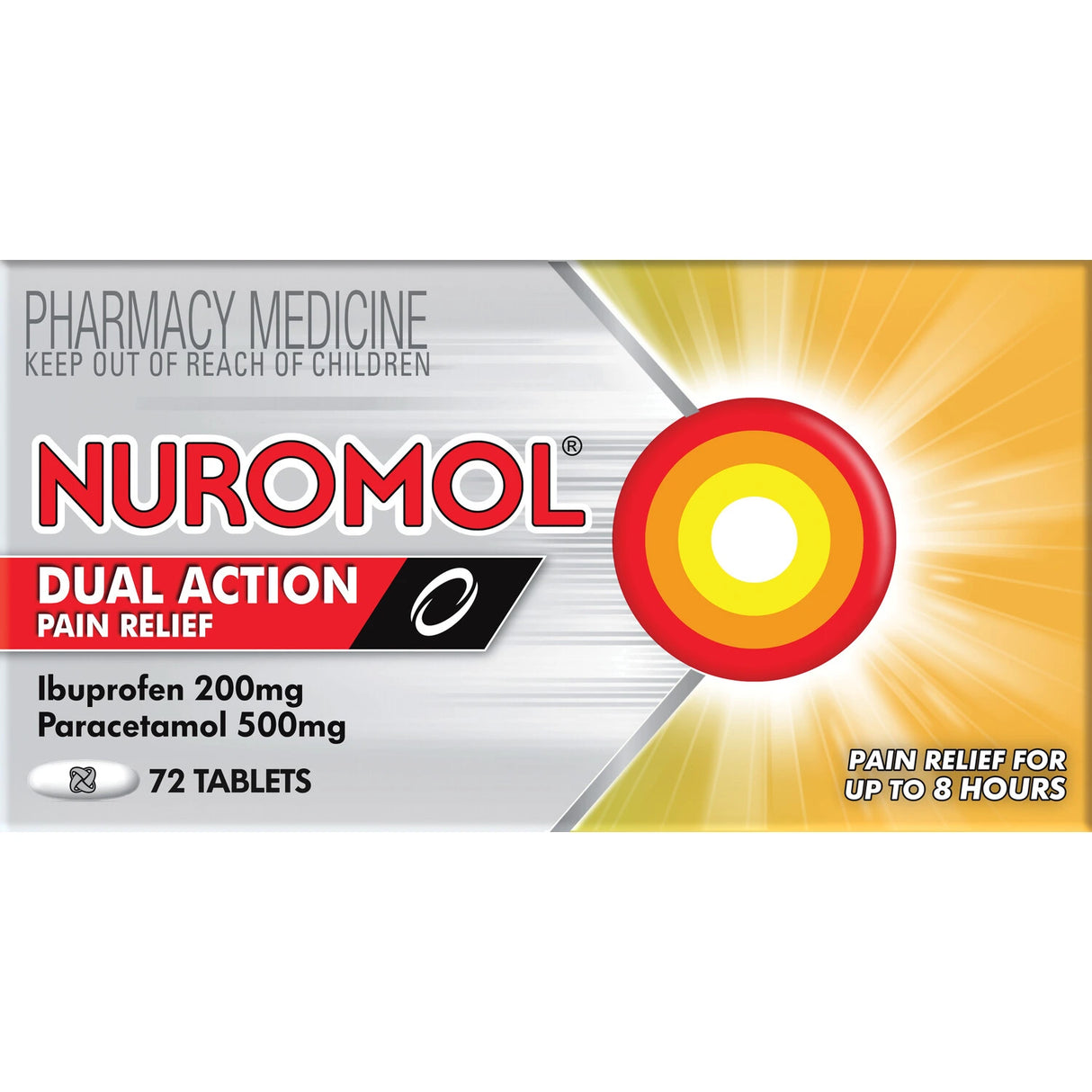 Nuromol Dual Action 72 Tablets