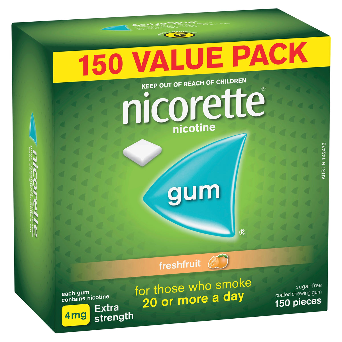 NICORETTE Gum Fresh Fruit 4mg 150s
