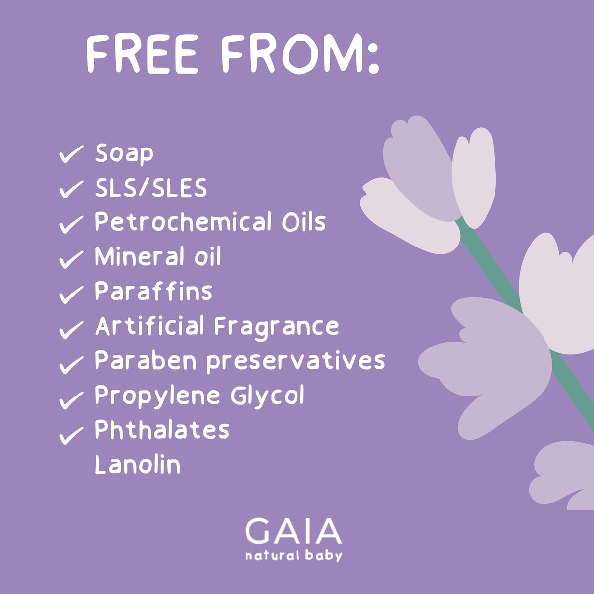 GAIA Baby Sleeptime Bath Wash 500ml