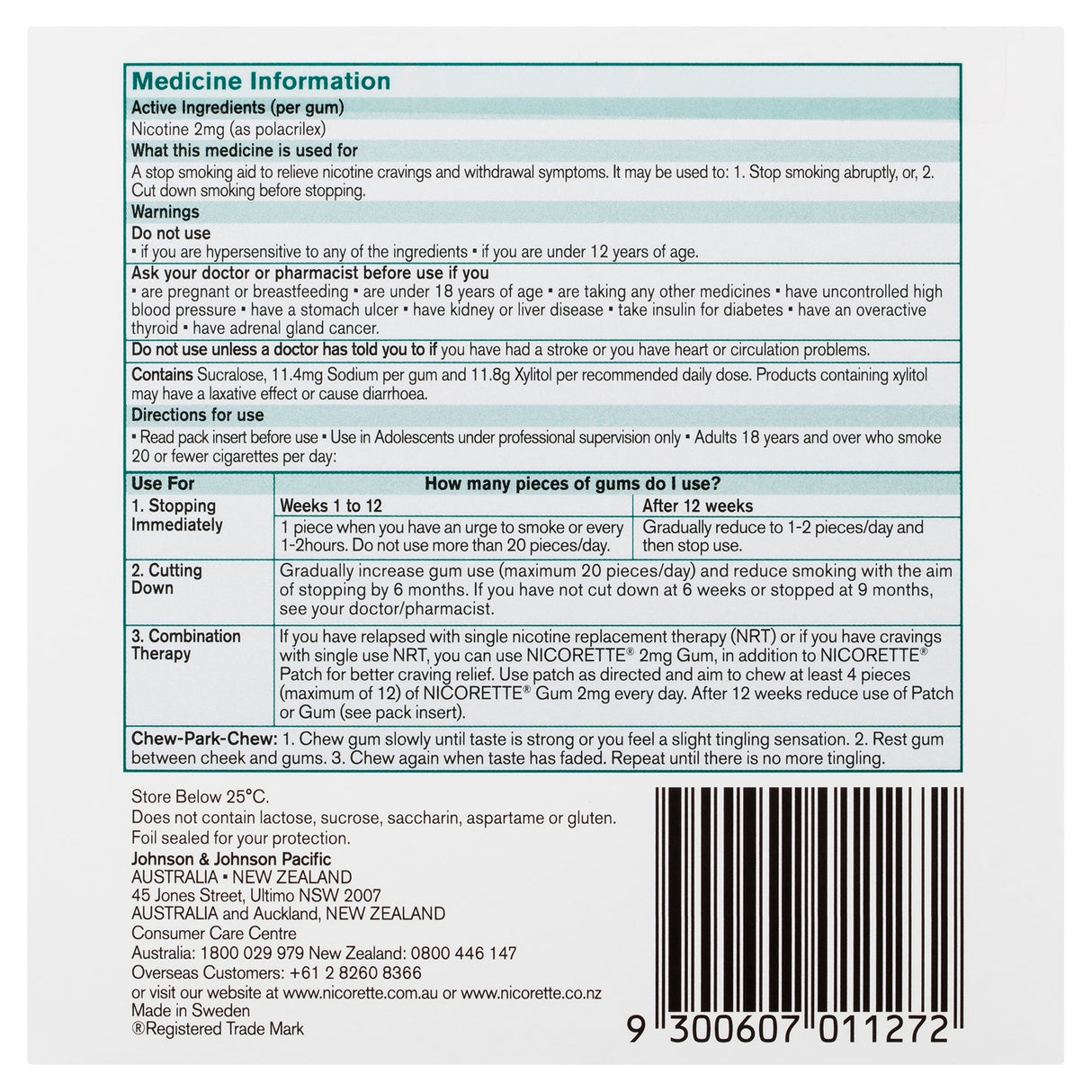 NICORETTE Gum Icy Mint 2mg 150s