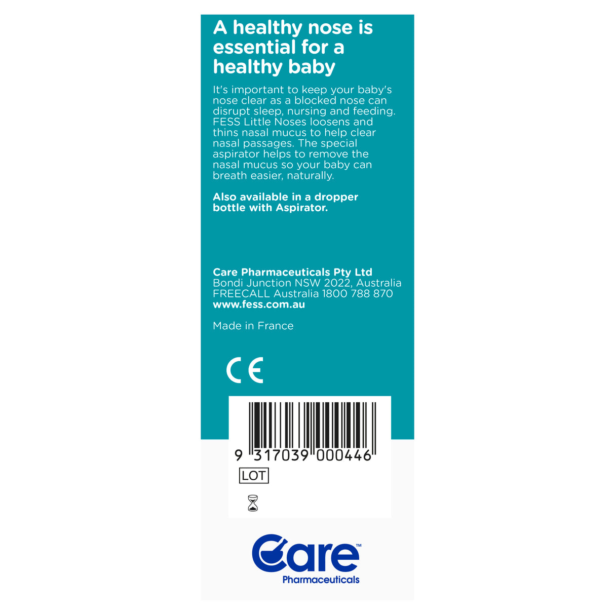 FESS Little Noses Saline Nasal Spray + Aspirator 15mL