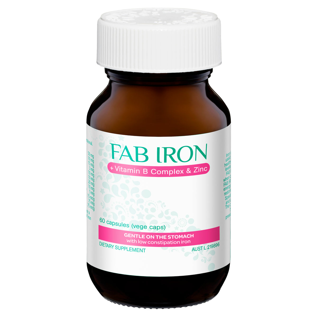 Fab Iron + Vit. B Complex & Zinc 60s