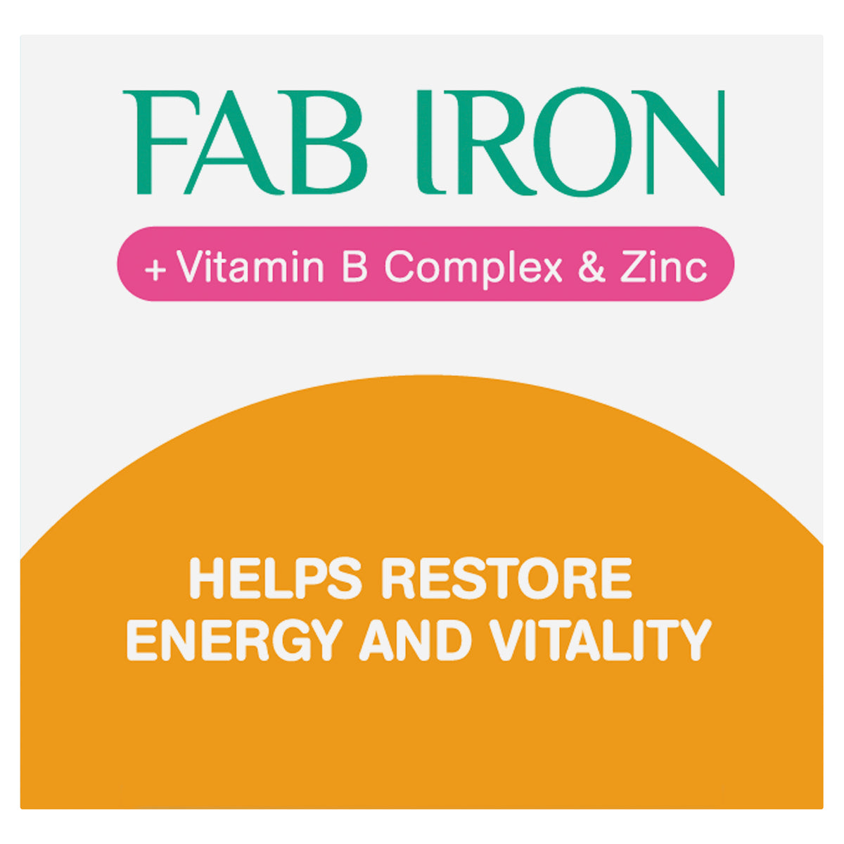 Fab Iron + Vit. B Complex & Zinc 60s