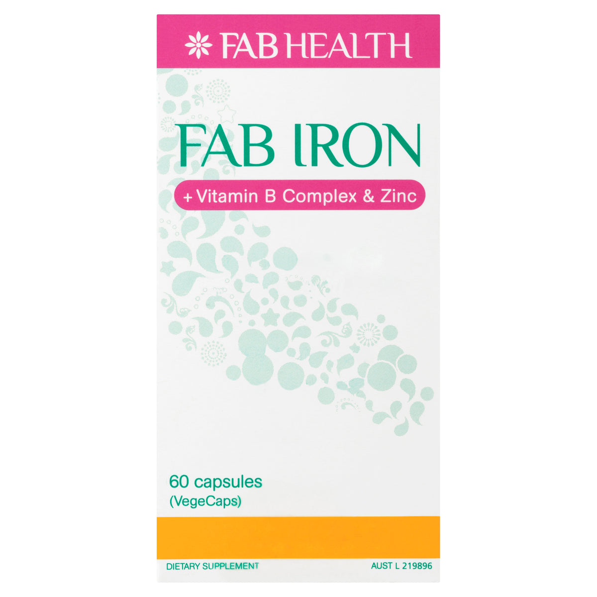 Fab Iron + Vit. B Complex & Zinc 60s