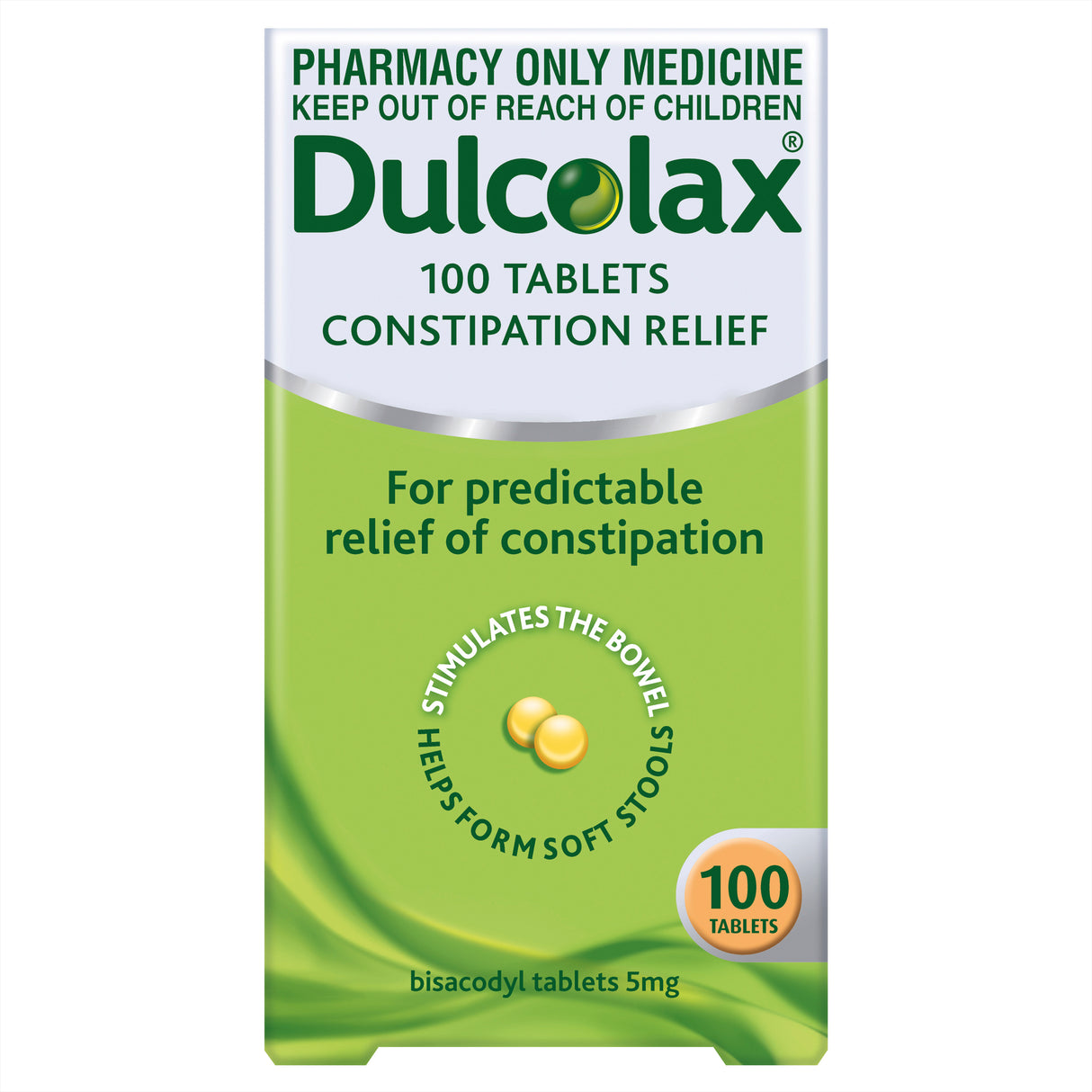 Dulcolax Laxative & Stool Softener Tablets 5mg 100tabs LIMIT 1 per transaction
