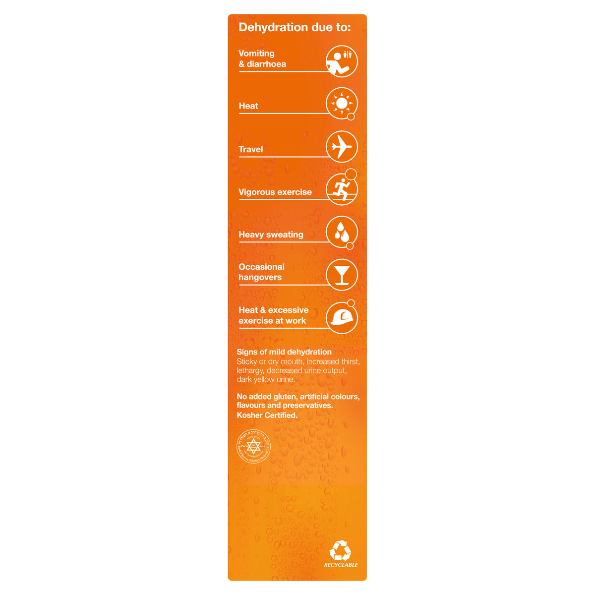 Hydralyte Effervescent Electrolyte Tablets Orange Tablets 20s