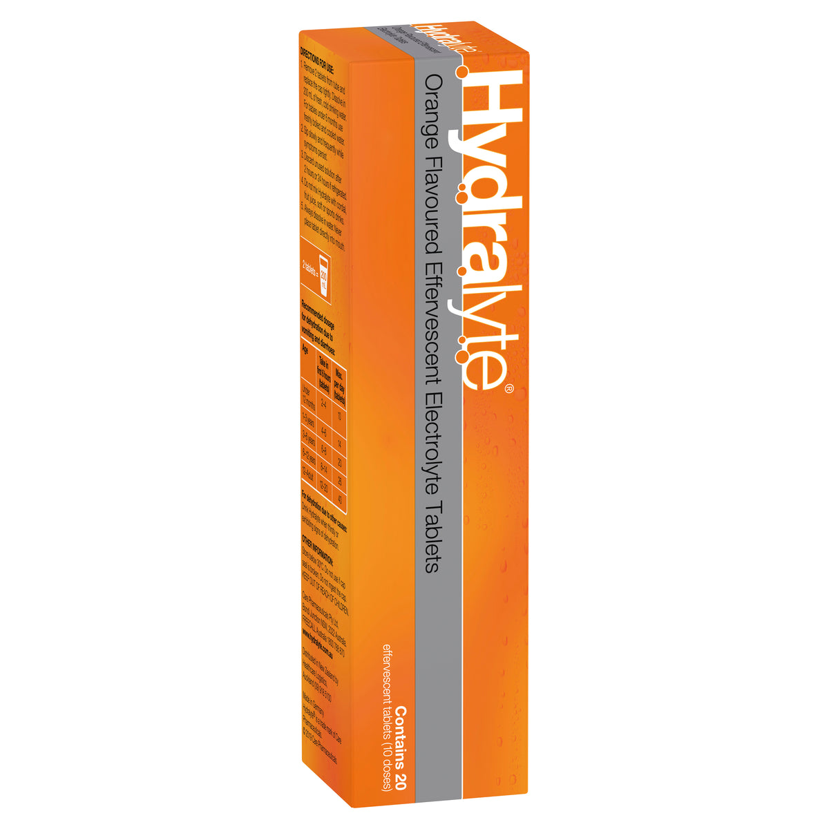 Hydralyte Effervescent Electrolyte Tablets Orange Tablets 20s