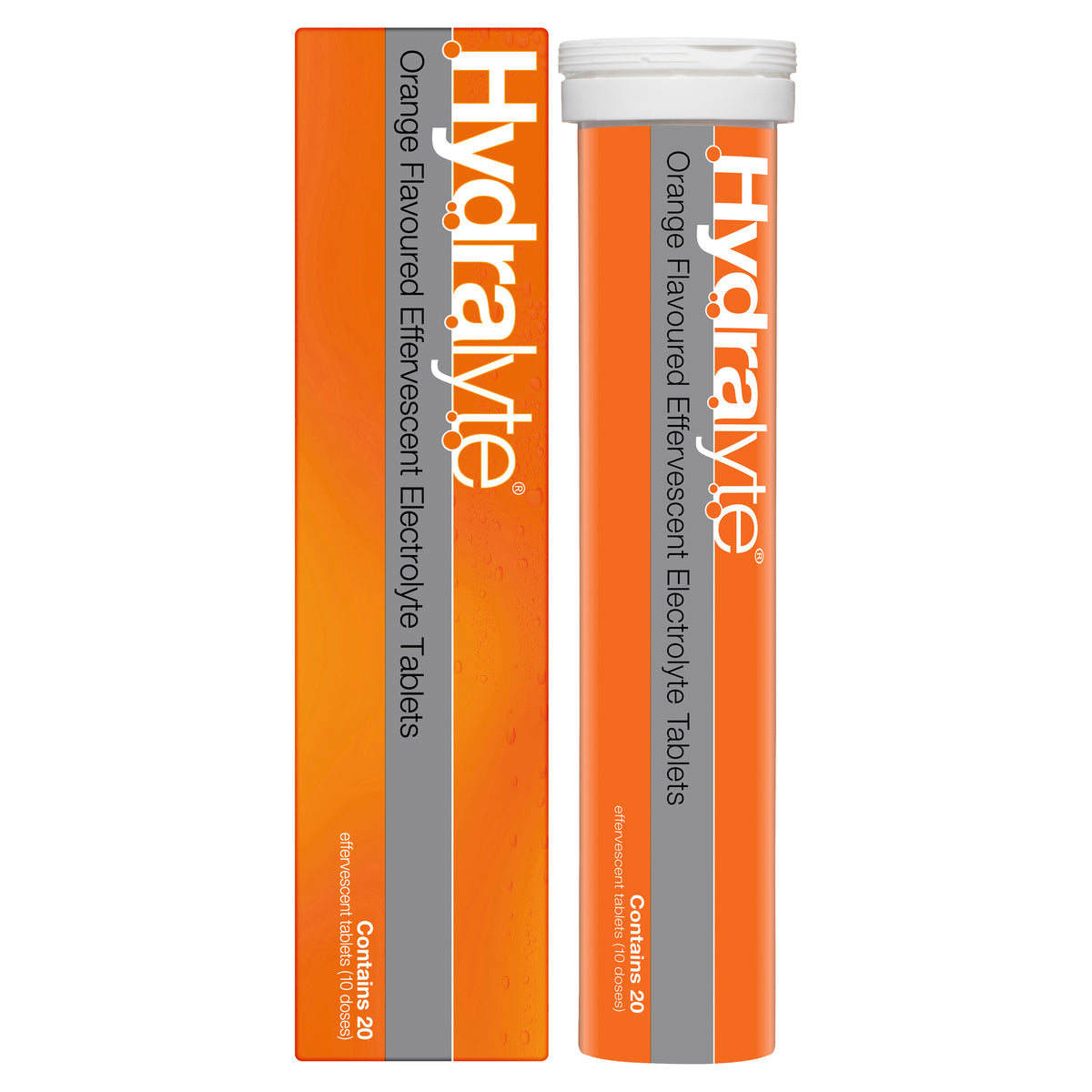 Hydralyte Effervescent Electrolyte Tablets Orange Tablets 20s