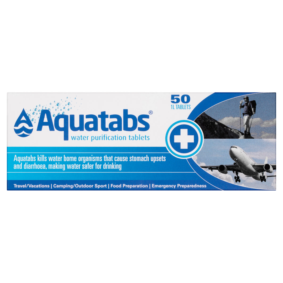 Aquatabs Water Purification Tablets - Box of 50 Tablets