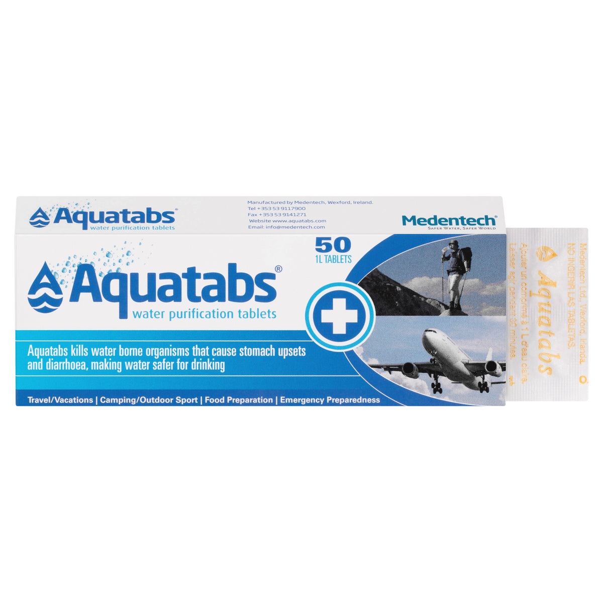 Aquatabs Water Purification Tablets - Box of 50 Tablets