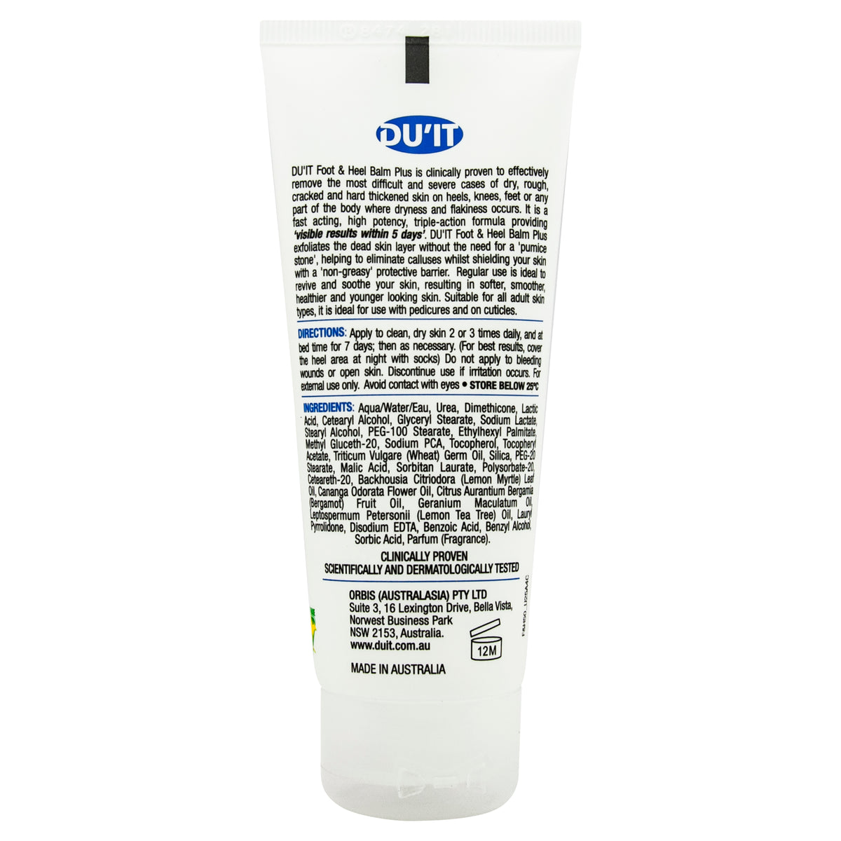 DU'IT Foot & Heel Balm Plus Dry Skin Foot Cream 50g