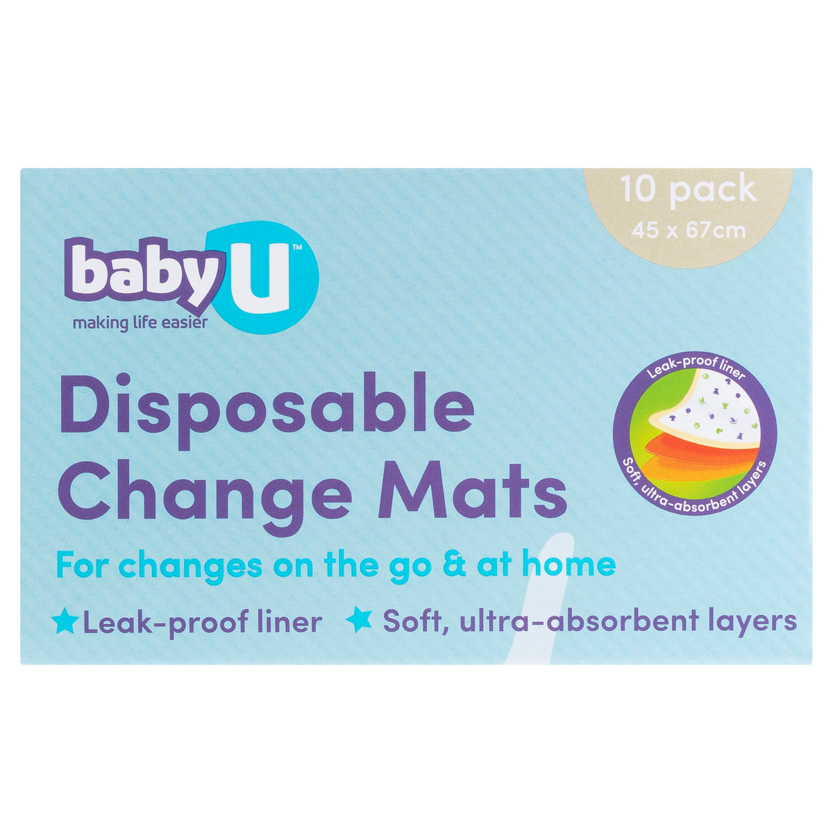 Baby U Change Mats 10pk