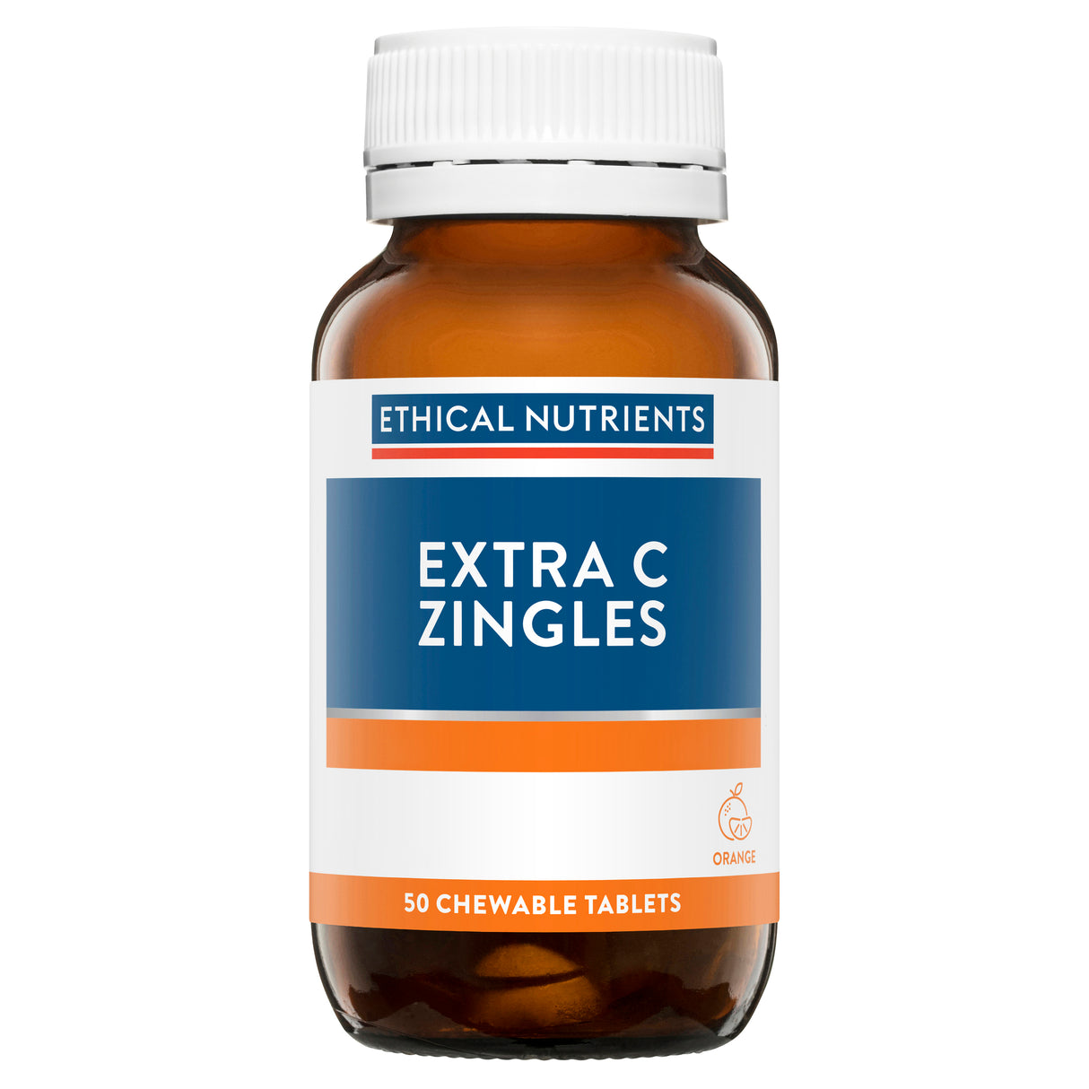 Ethical Nutrients Extra C Zingles Orange 50 Tablets