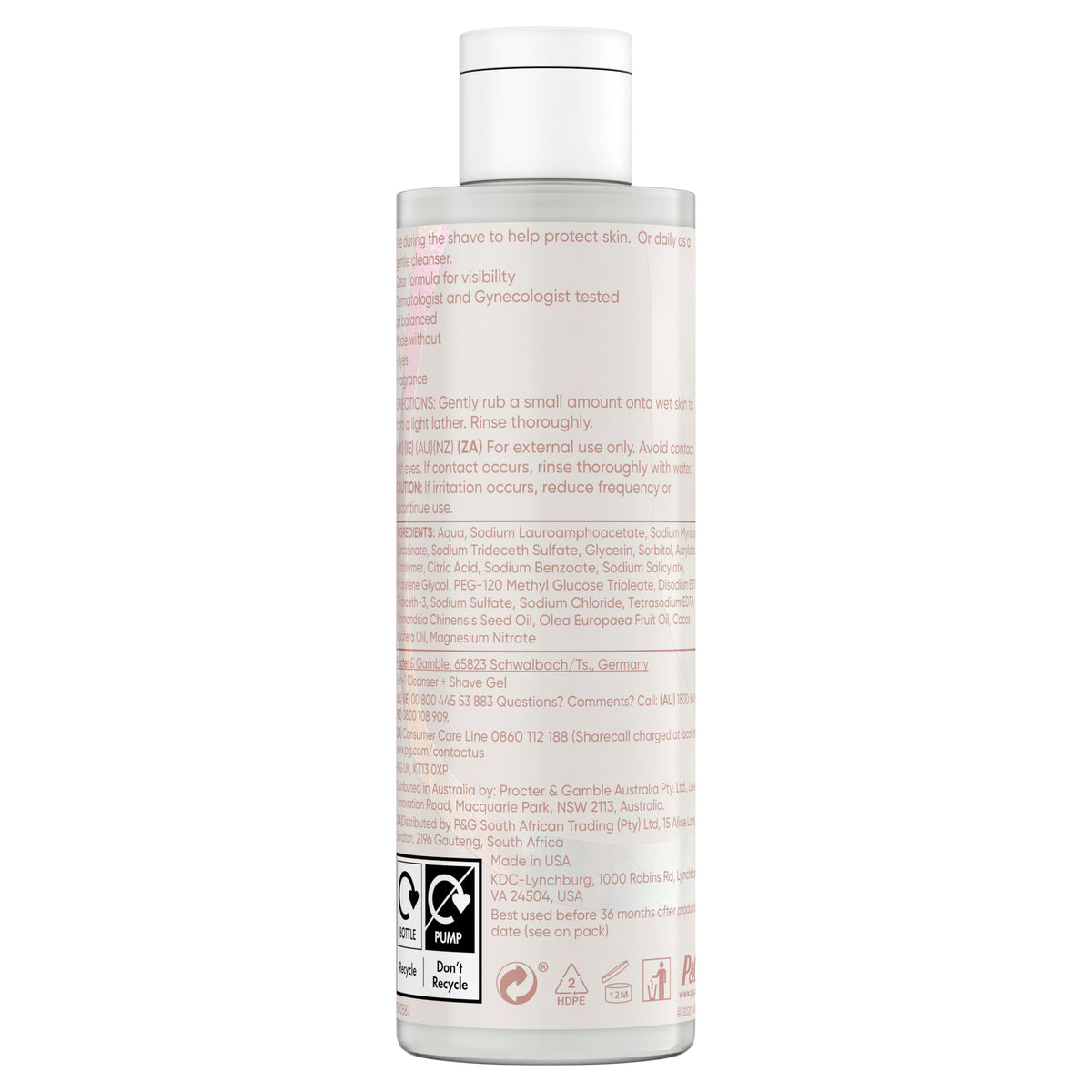 GILLETTE Venus Intimate Cleansing +Shaving Gel 190ml