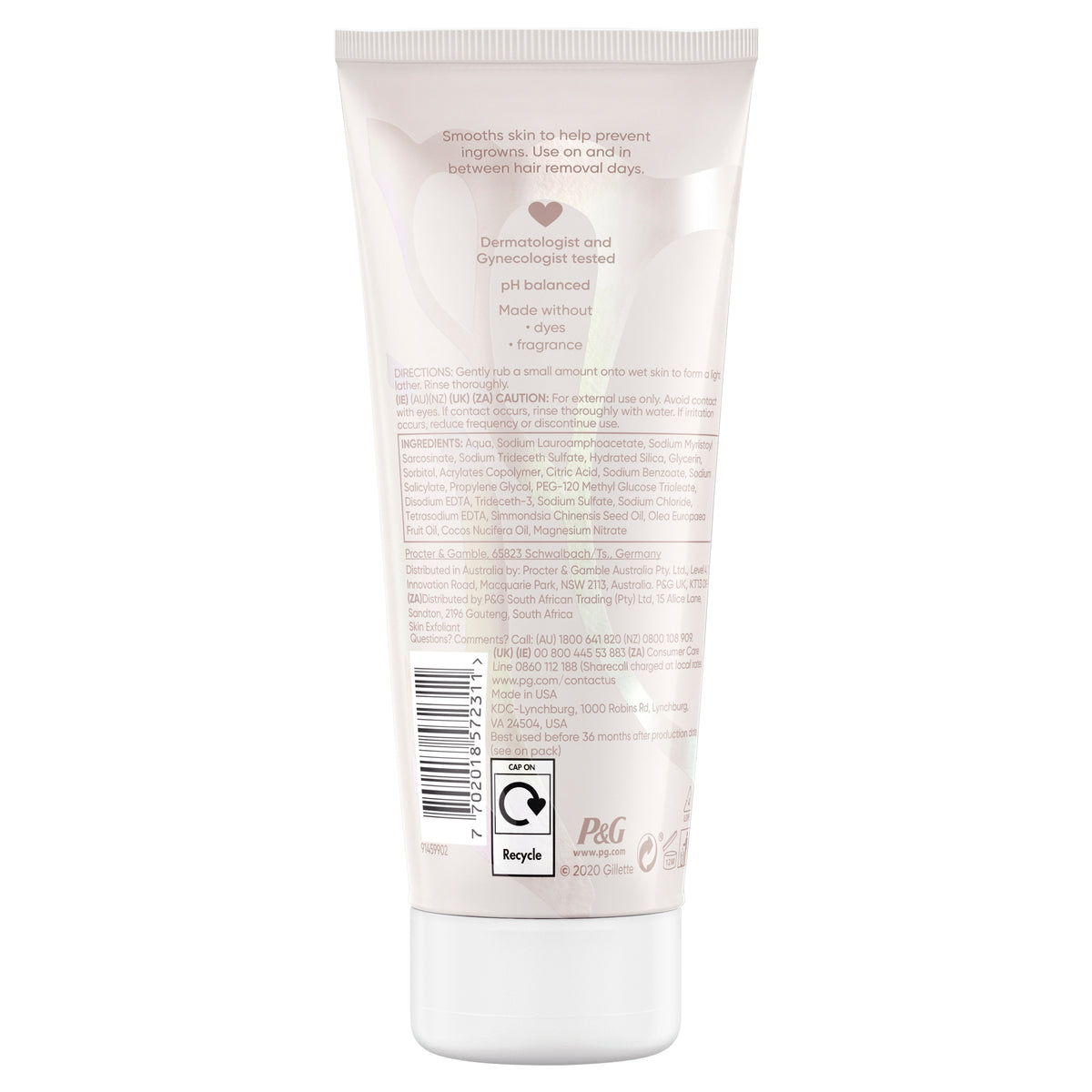 GILLETTE Venus Intimate Smoothing Exfoliant 177ml