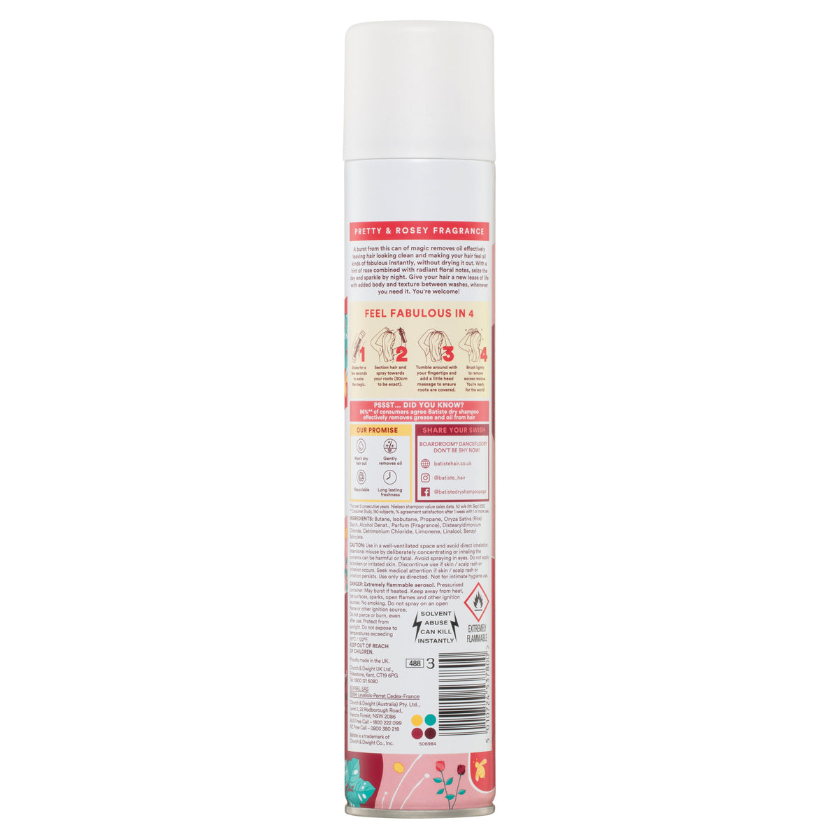 BATISTE Dry Shampoo Rose Gold 350ml