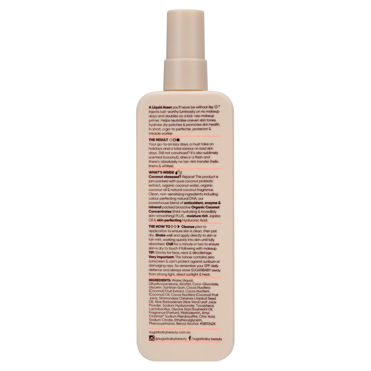 SugarBaby OUT-GLOWING Natural Glow Face & Décolletage Self Tan Water