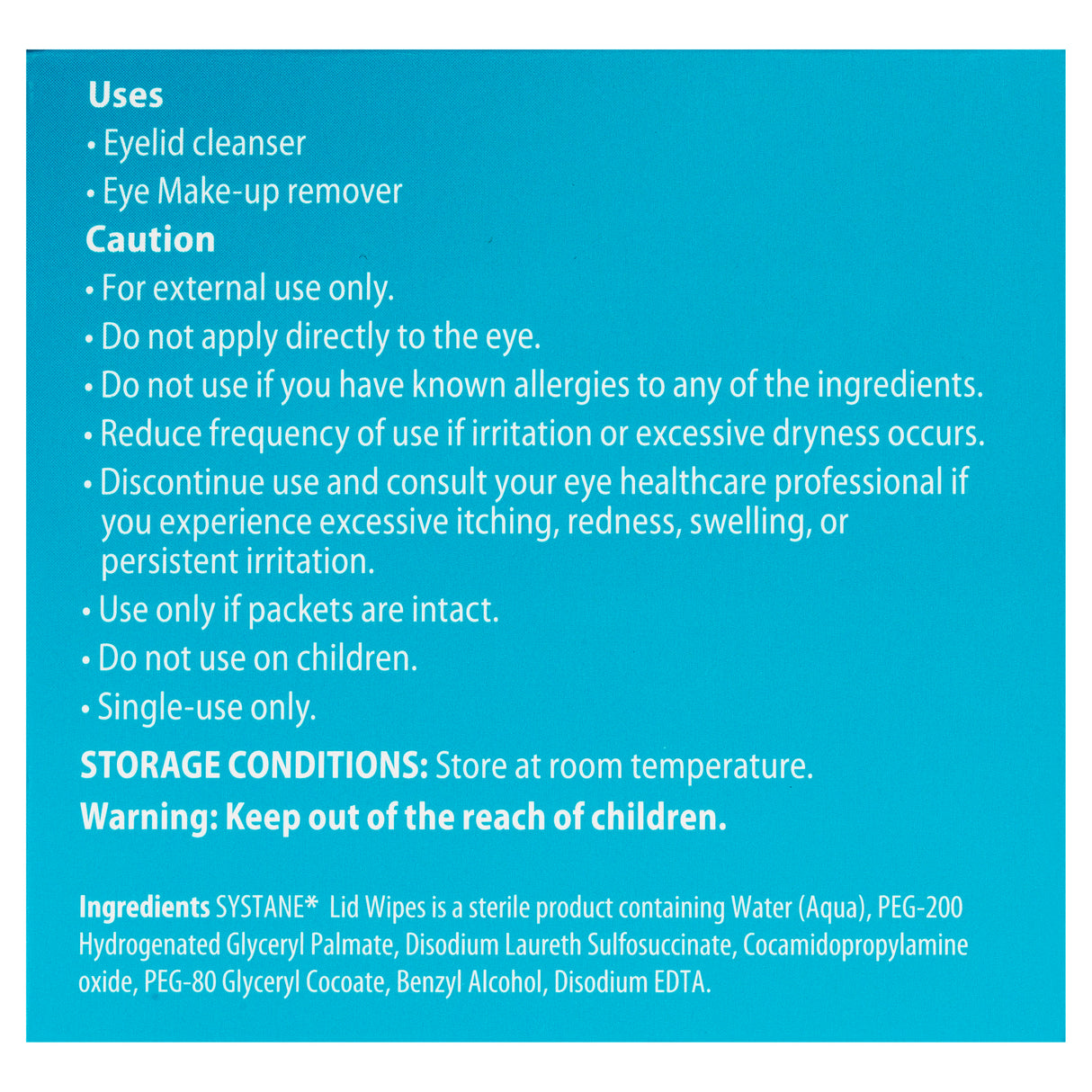 Systane Lid Wipes 30 Pack