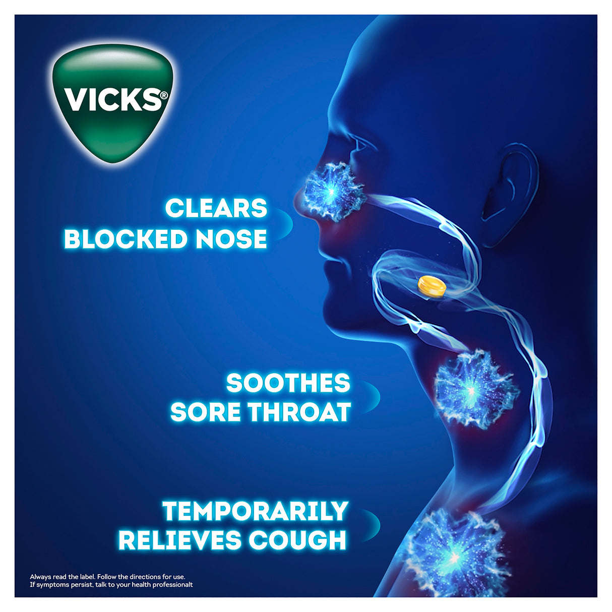 VICKS Vapodrops+Cough Honey Lemon 36