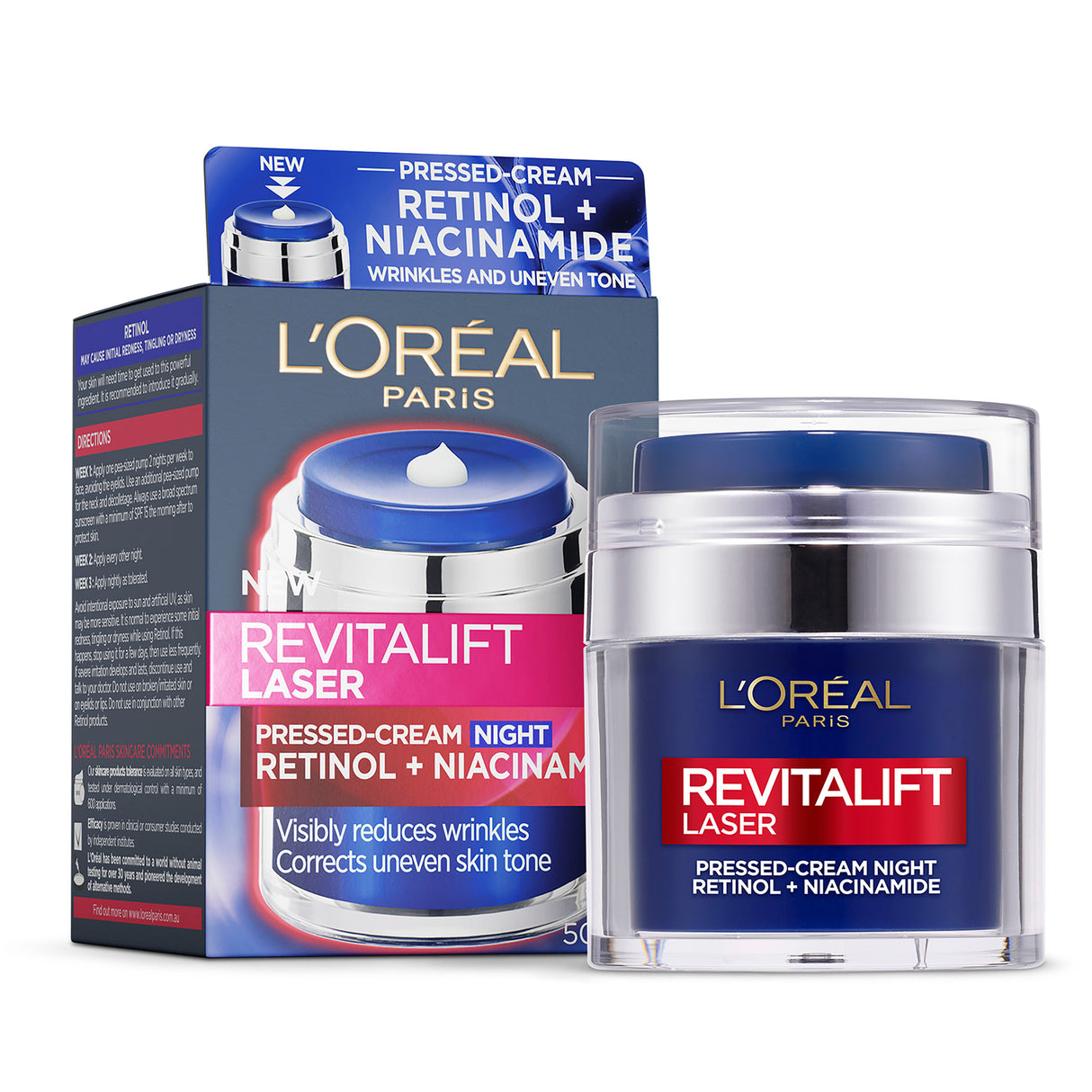 L'Oreal Paris Revitalift Laser Retinol Pressed Cream Night 50mL