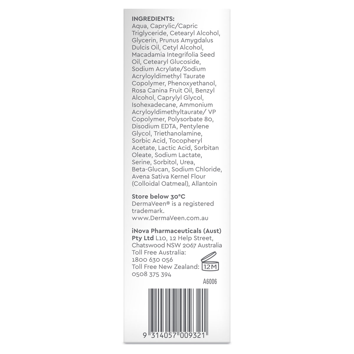 DermaVeen Face Hydrating Moisture 75ml