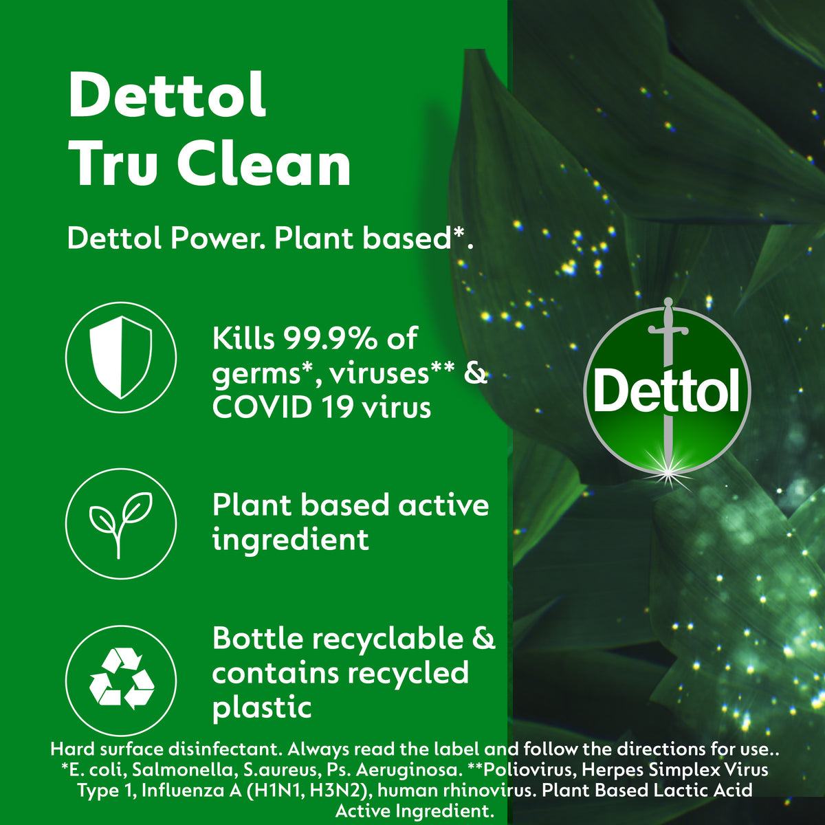 Dettol Tru Clean Antibacterial Multipurpose Trigger Fresh Apple and Cucumber 500ml