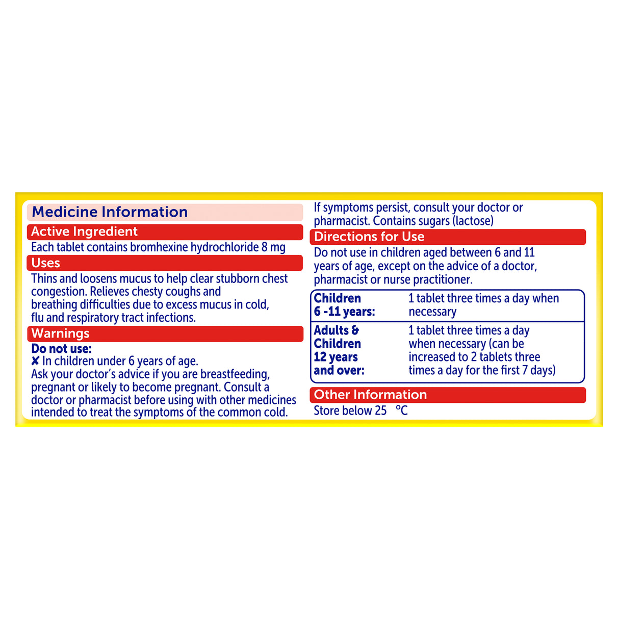 Bisolvon Chesty Forte 50 Tablets