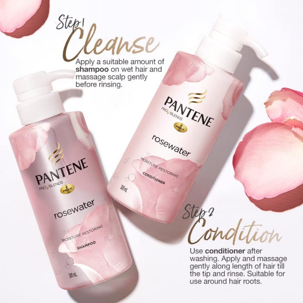 Pantene Micellar Water Rose Water Shampoo 530ml