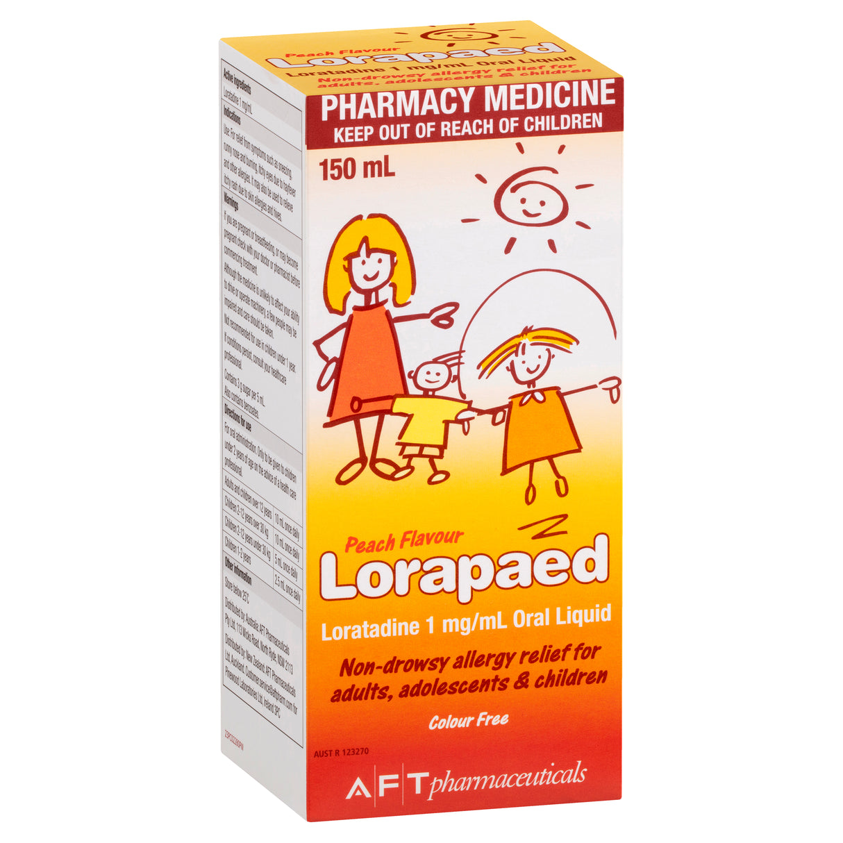 Lorapaed Liquid Peach Flavour 150 mL
