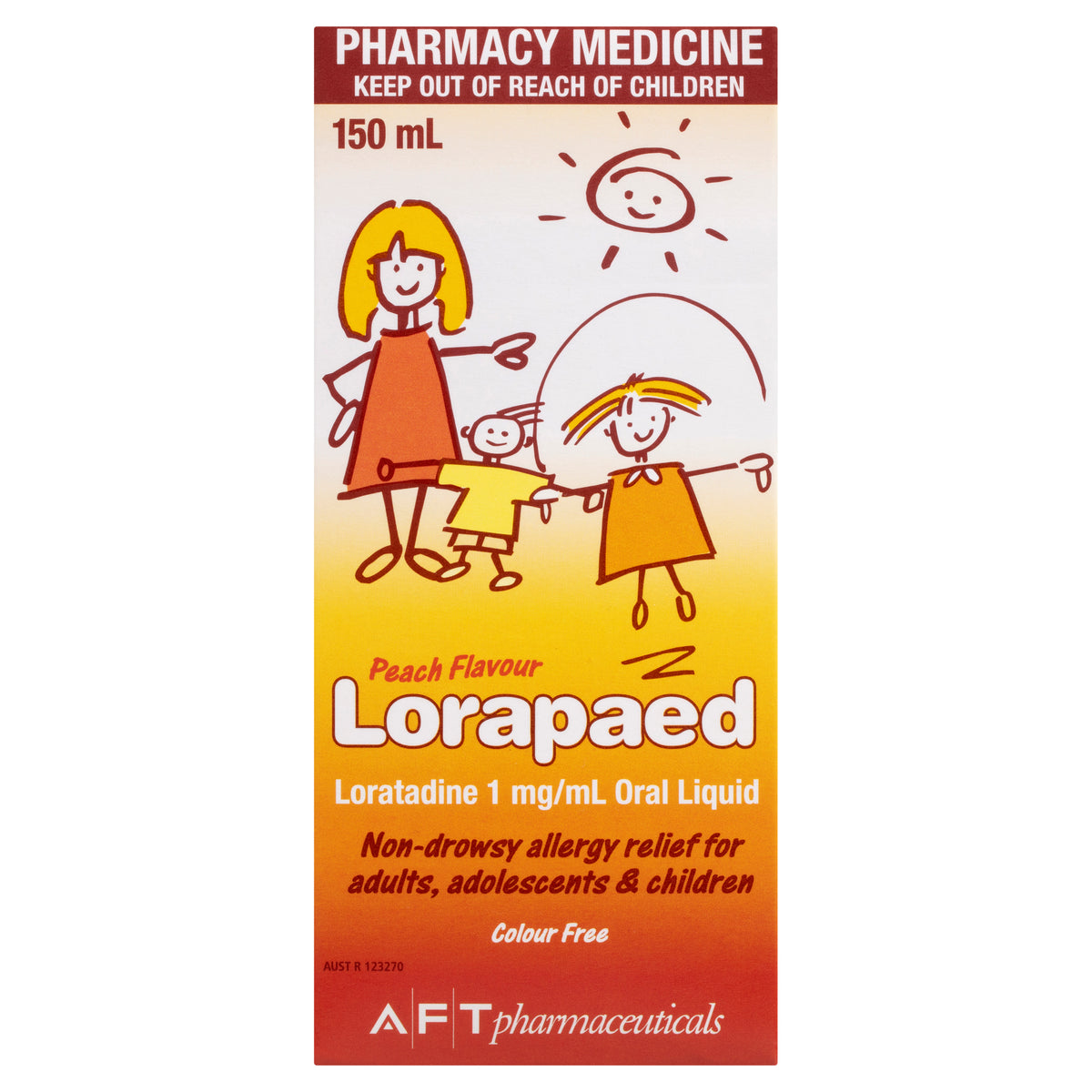 Lorapaed Liquid Peach Flavour 150 mL