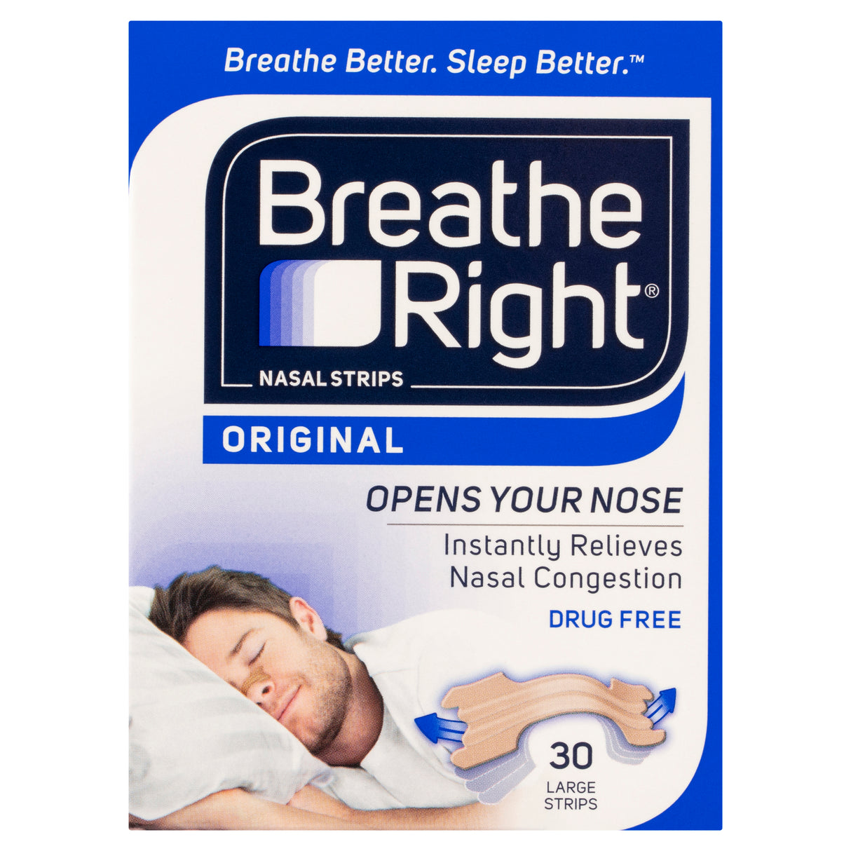 Breathe Right Nasal Strips Tan Large 30s