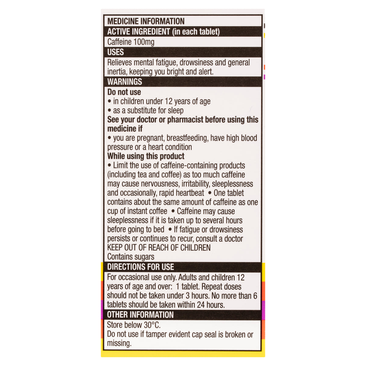 No-Doz Awakener Tablets 100s