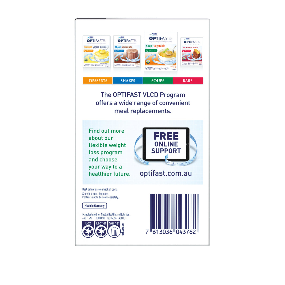 OPTIFAST VLCD Soup Chicken Flavour 8 Pack 424g