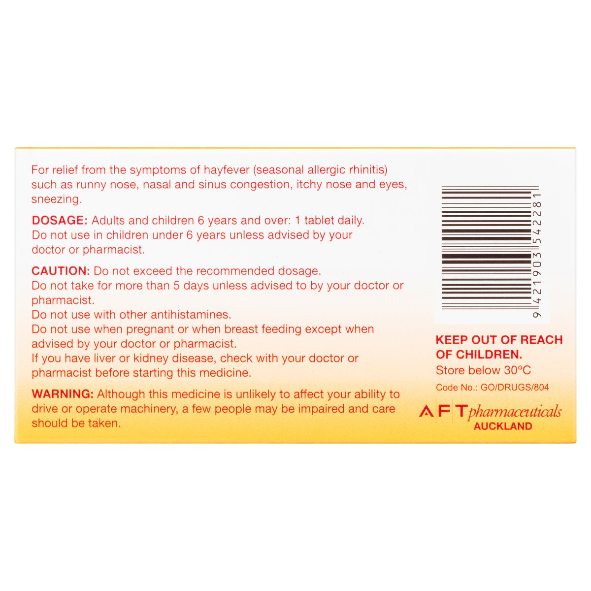Loraclear® Hayfever Relief 5 Tablets
