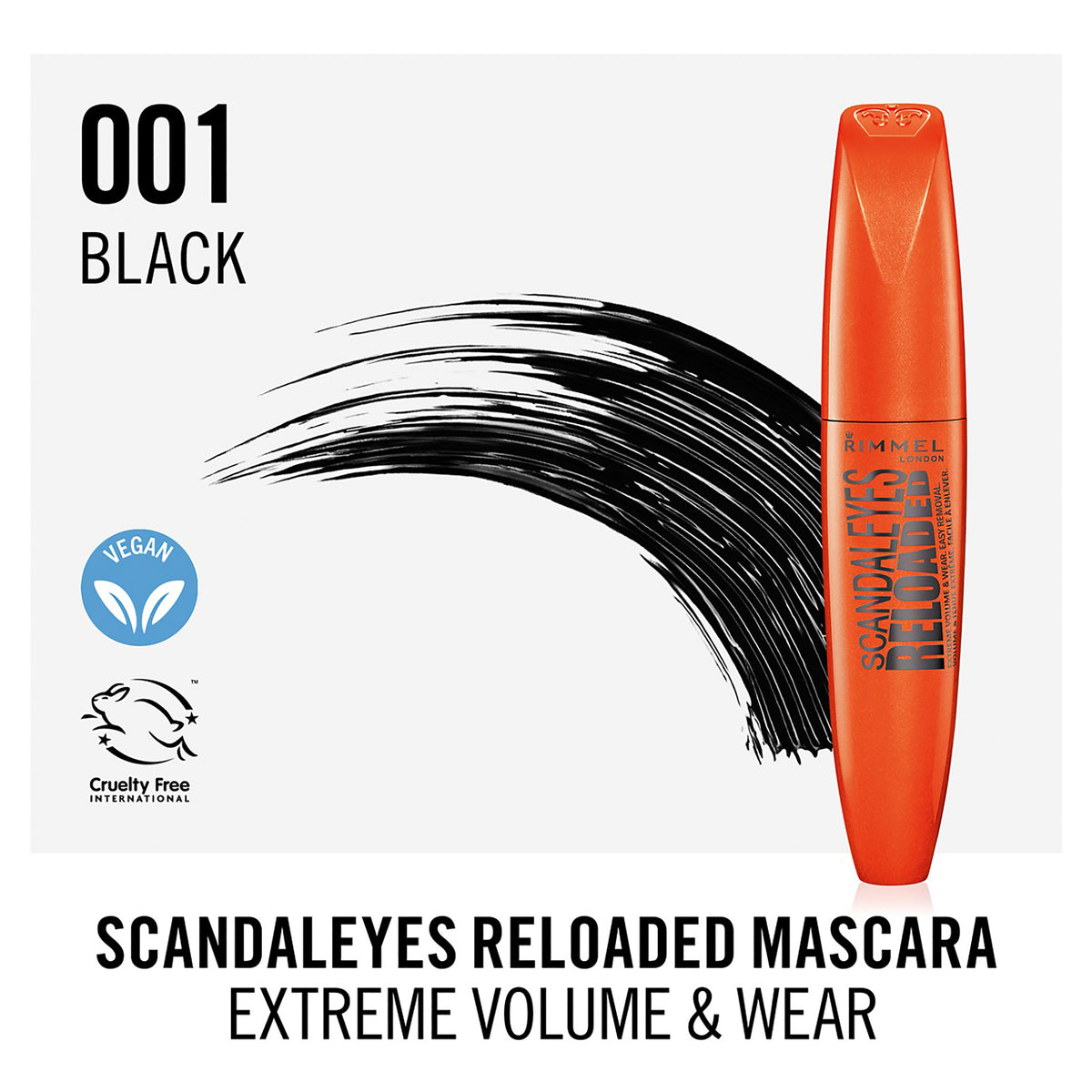 Rimmel London Scandaleyes Reloaded Mascara, Black