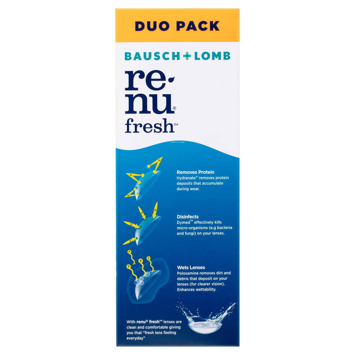 Renu Fresh Multi-Purpose Contact Lens Solution Duo 355 mL + 120 mL