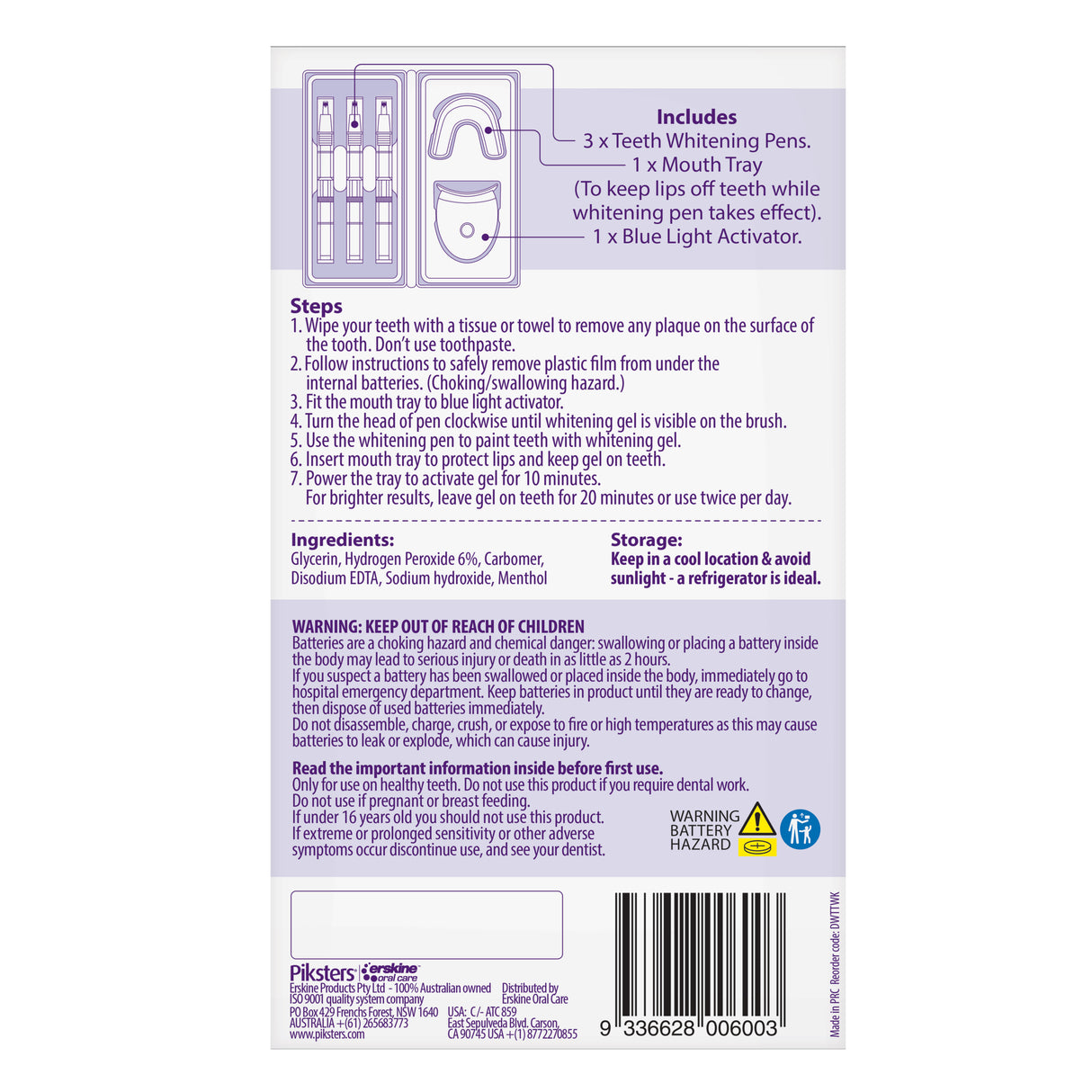 Piksters Tooth Toner Whitening Kit