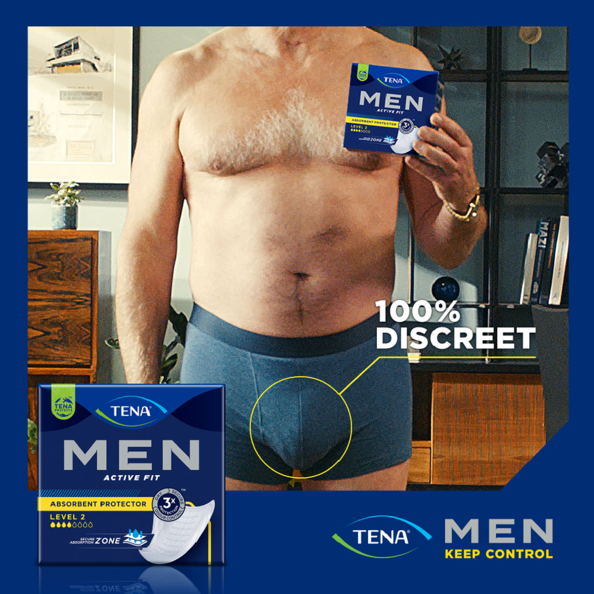 Tena Men Active Fit Absorbent Protector Level 2 Medium 10 Pack