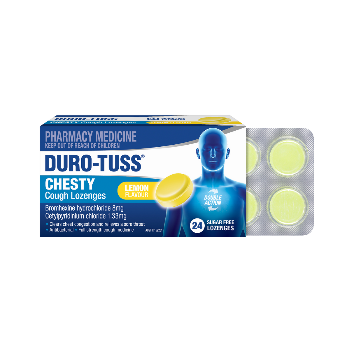 Duro-Tuss Chesty Cough Lemon 24 Lozenges