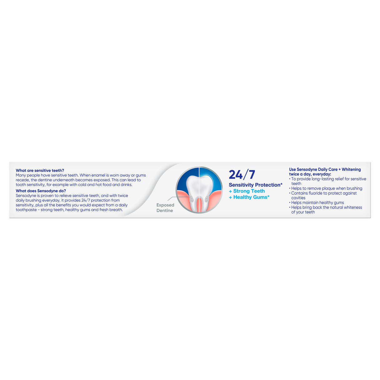 Sensodyne Daily Care + Whitening Sensitive Toothpaste 110g