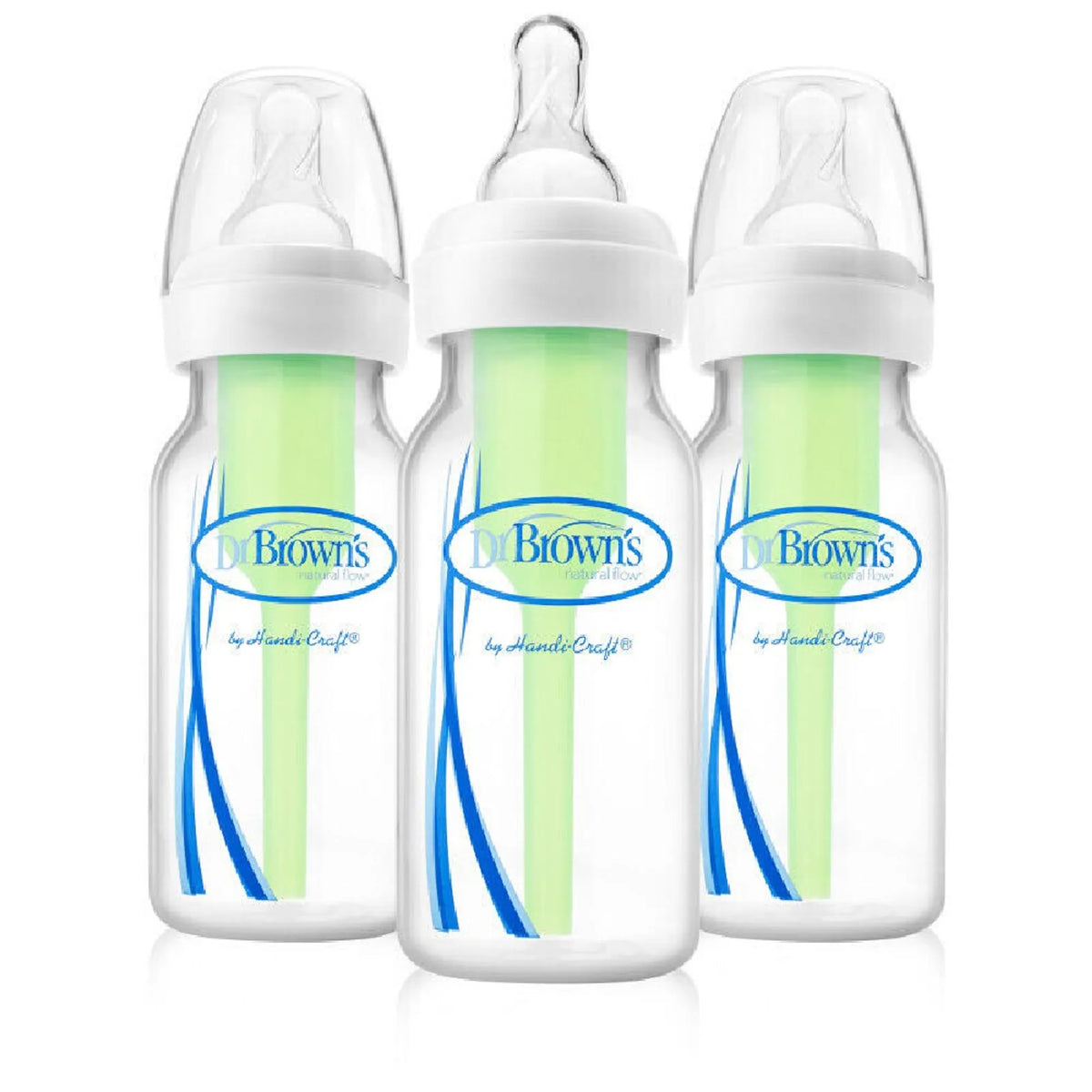 Dr. Brown's 120ml Narrow Neck Feeding Bottle Level 1 Teat 3pk