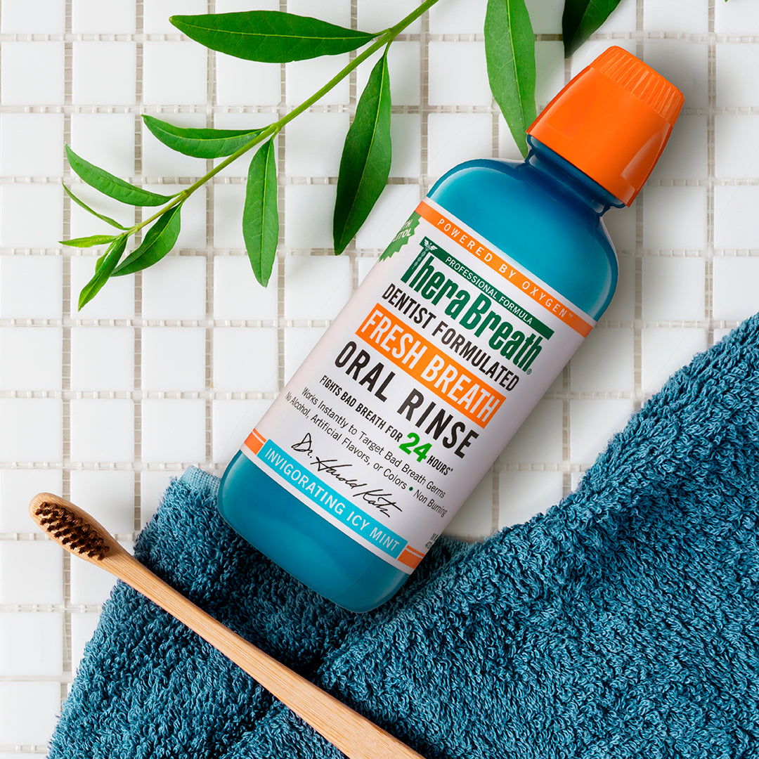 TheraBreath Fresh Breath Oral Rinse Icy Mint 473ml