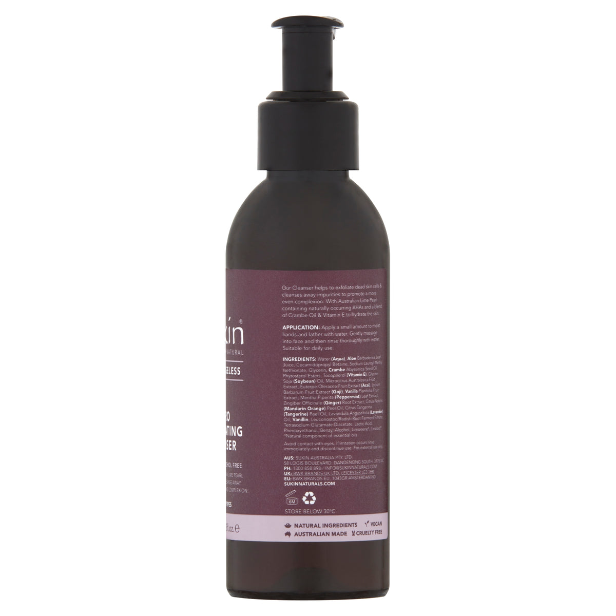 Sukin Purely Ageless Micro Exfoliating Cleanser Pump 125ml