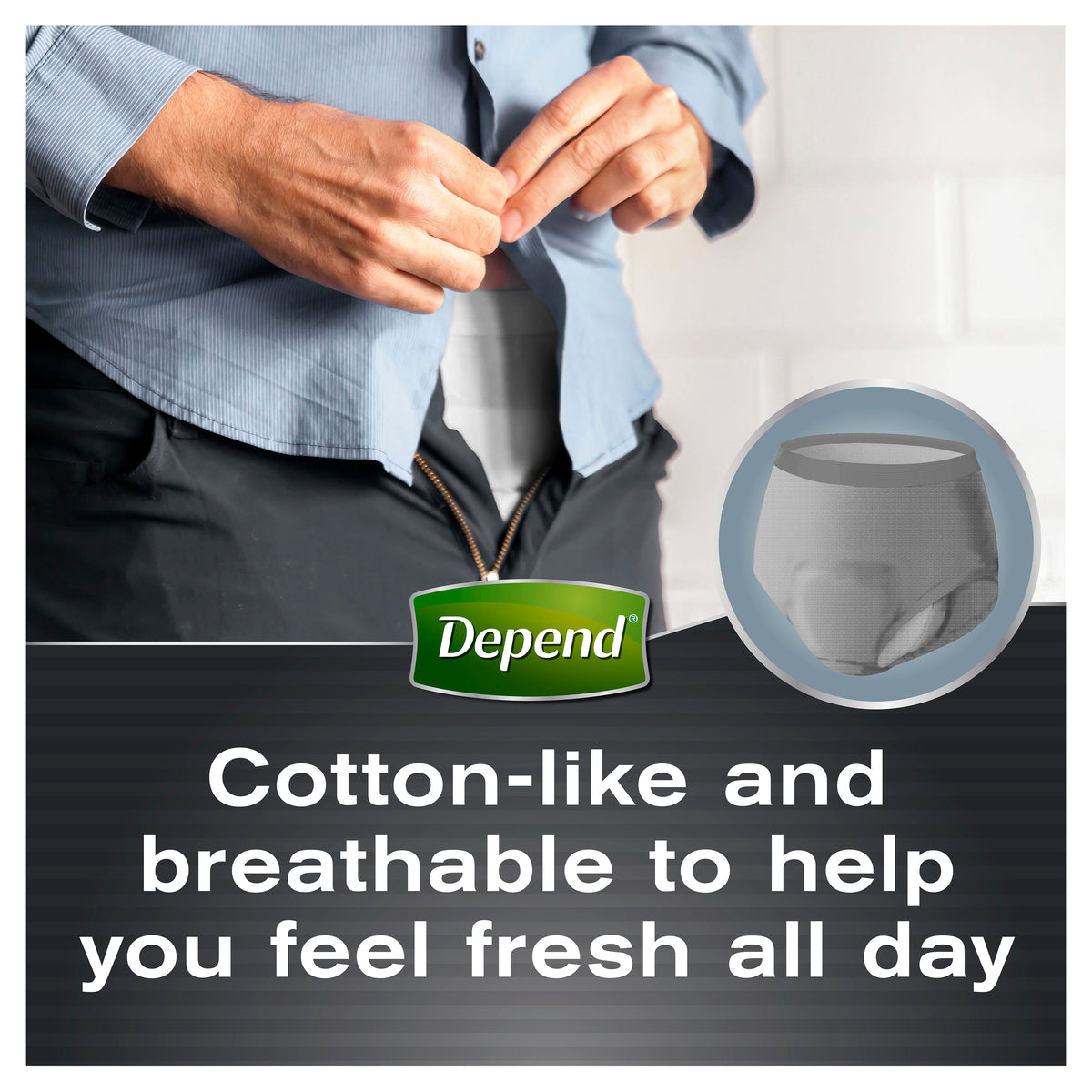 Depend Real Fit Incontinence Underwear Men Large 8 Pack